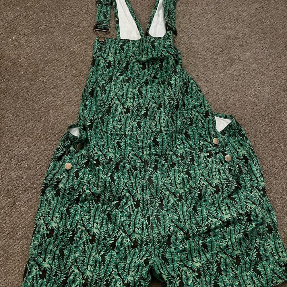 chubbies Green Leaf Print Men's Overalls